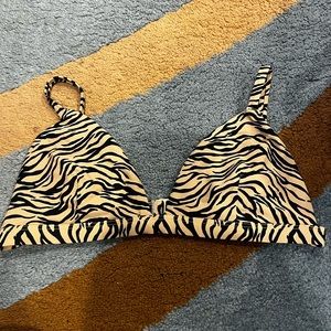 Bikini top - black stripped size medium